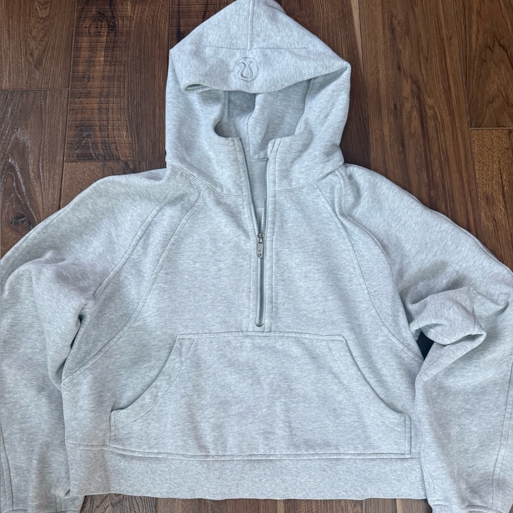 lululemon athletica Light Gray Half-Zip Hoodie